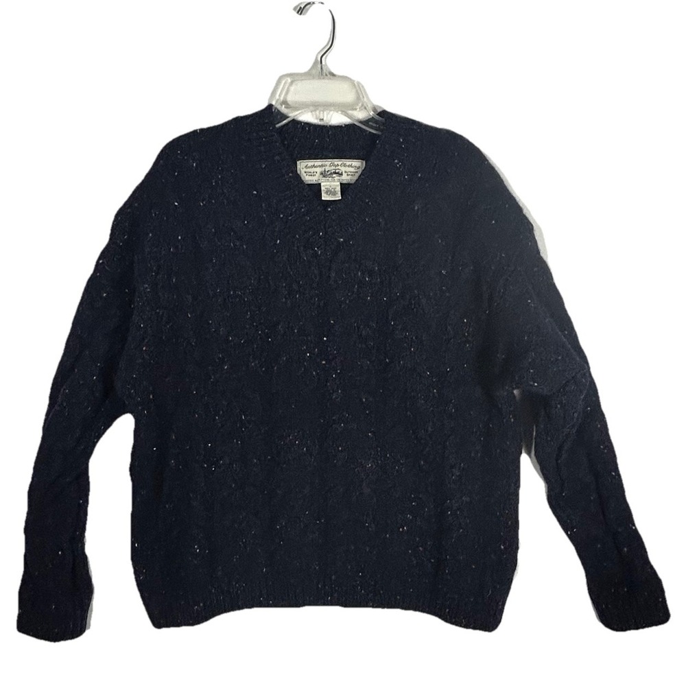 Vintage Gap Y2K Sweater Mens 100% Wool Donegal Speckled Outdoor Heritage Large